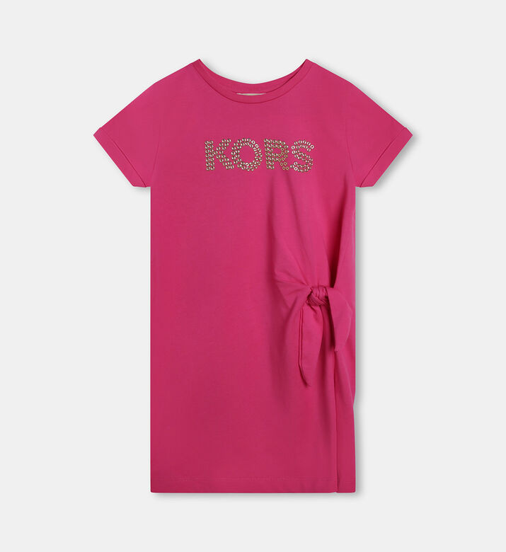 Organic Cotton Studded Bow Dress