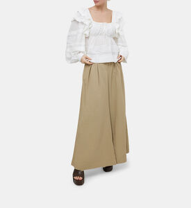 Square Neckline Flared Blouse