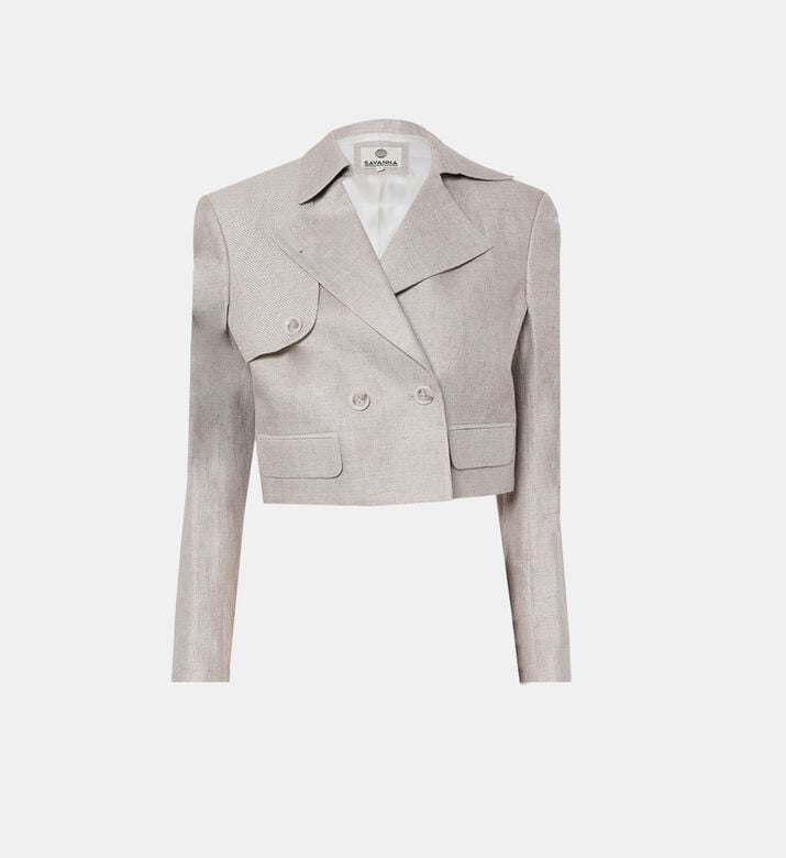 Sofia Cropped Trench Coat Jacket Sofia Cropped Trench Coat Jacket