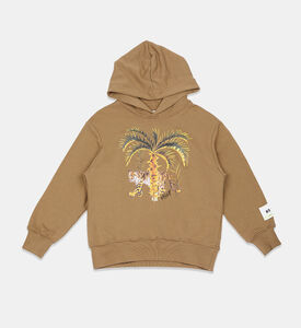 Cotton Tiger-print Hooded Sweatshirt