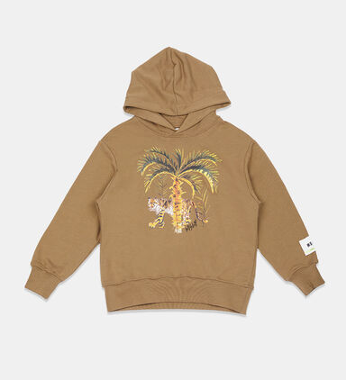 Cotton Tiger-print Hooded Sweatshirt