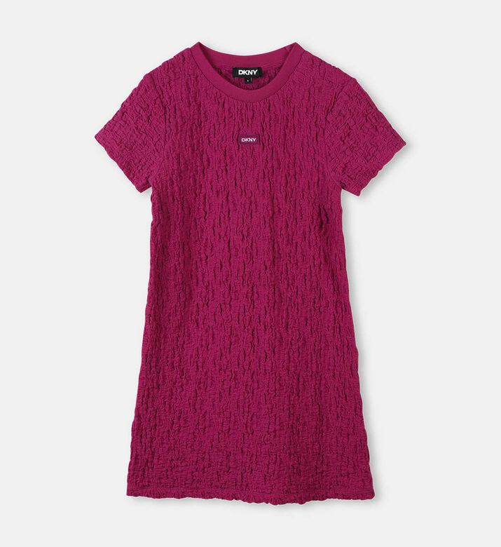 Waffle-effect Short-sleeve Dress