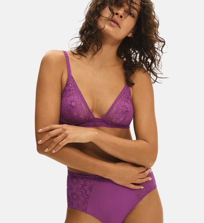 براليت بأسلاك داخلية بزخارف زهرية دانتيل فرنسي