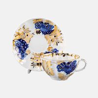 Golden Garden Saucer Tea Cup