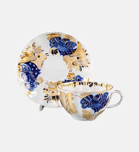 Golden Garden Saucer Tea Cup