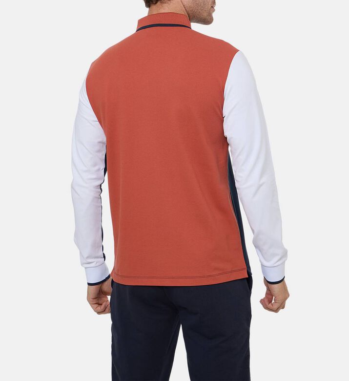 Hackett London Logo-print Long-sleeve Polo Shirt, Model View