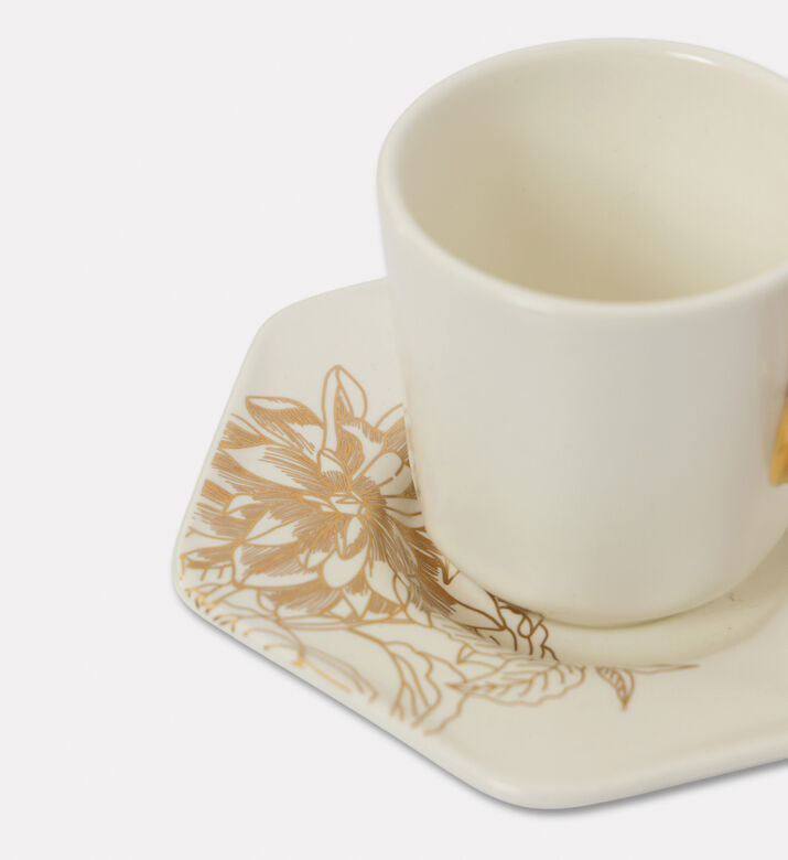 Essenza Porcelain Espresso Cup Saucer Set, Off-white, 9-cl, Packshot View