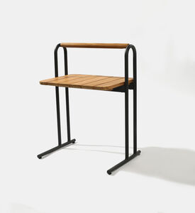 Lifestyle Garden Topaz Teak Wood Side Table, Grey, Packshot View