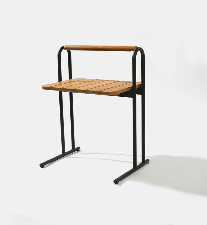 Lifestyle Garden Topaz Teak Wood Side Table, Grey, Packshot View