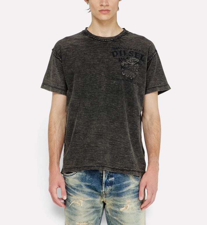 Diesel Graphic Pocket Crewneck T-shirt, Model View