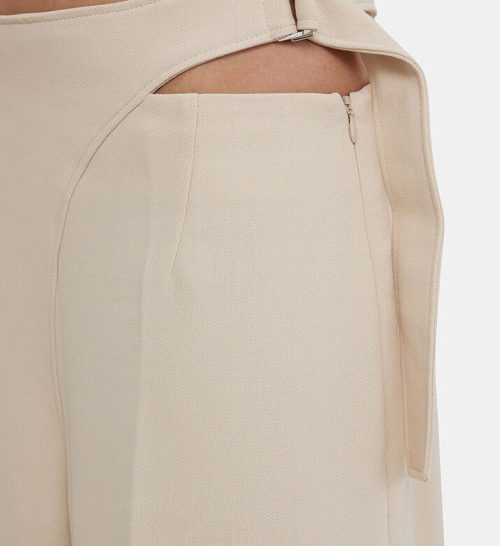 Wide-legged Cut-out Detail Pants