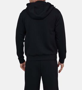 سويت شيرت بغطاء رأس وسحاب كامل وحواف متباينة