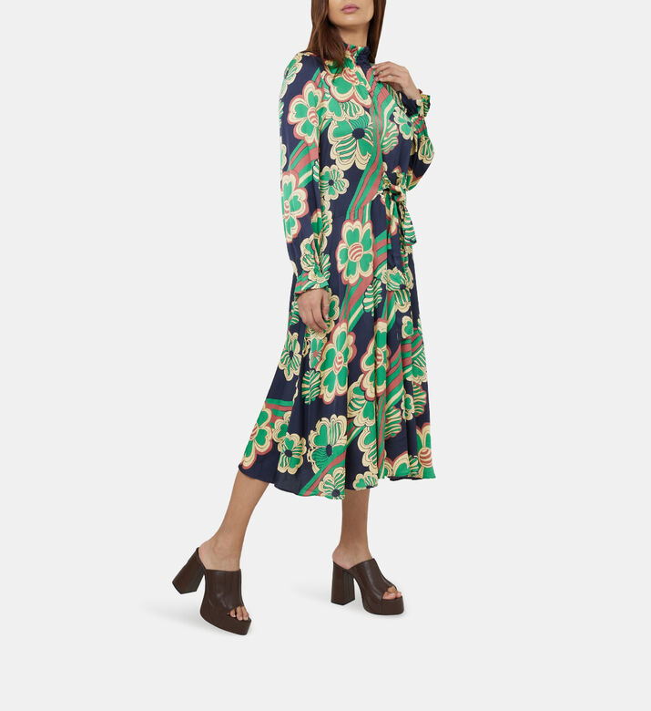 روني الأزهار فستان طويل