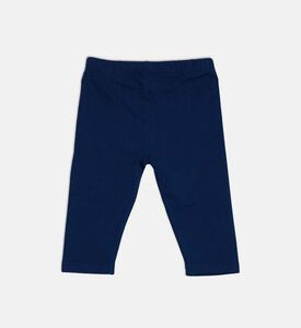 بنطال بقصة عادية وتطريز شعار