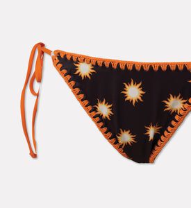 Leslie Amon Sunburst-print Adjustable Low-rise Bottoms, Packshot View