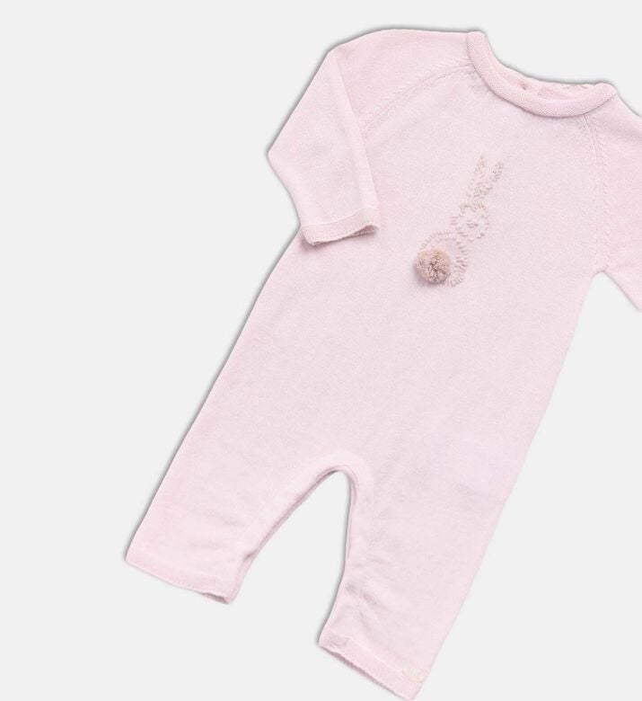 Rabbit-embroidery Regular-fit Jumpsuit