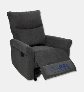 Home Deco and More Chad Swivel Recliner, Black, Packshot View