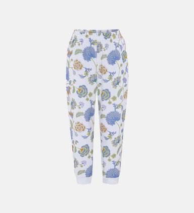 Floral-print Elasticated Waistand Pants