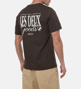 Les Deux Goods Printed Short-sleeve T-shirt, Brown, Xl, Model View