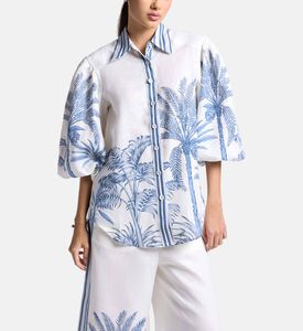 Carter and White Juliette Sahara Printed Shirt, Model View