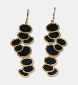 Raife Earrings Black Oval, Packshot View