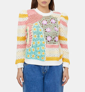 Patchwork Maille Crochet Cardigan