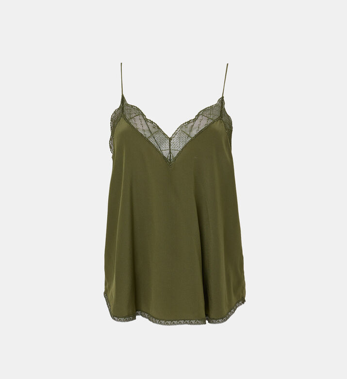 بلوزة بدون أكمام بياقة في