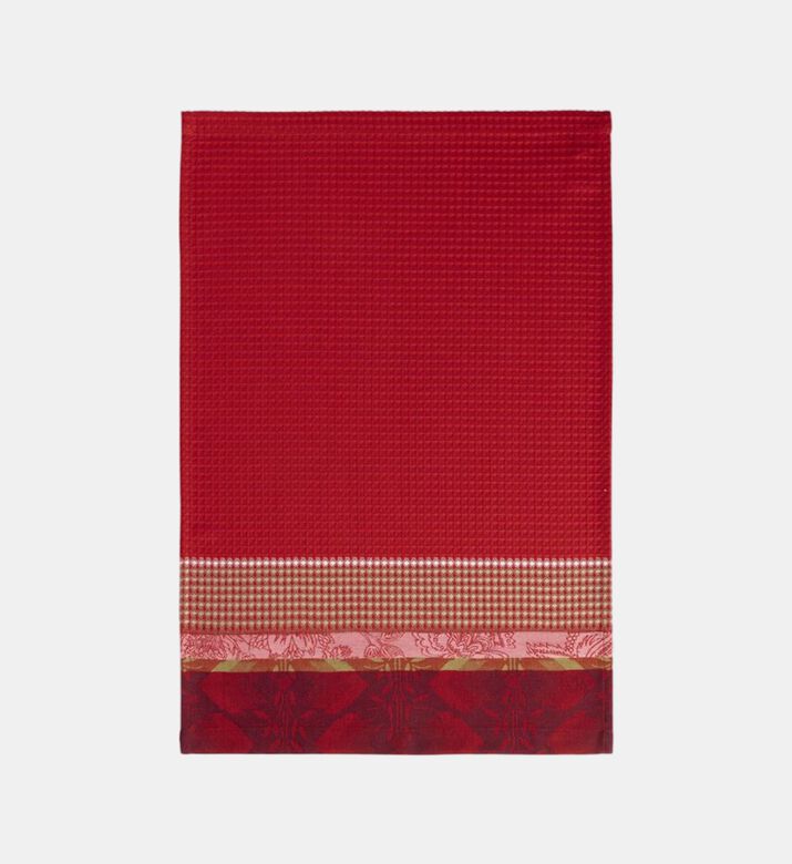 Jacquard Gipsy Cotton Hand Towel, Red, Packshot View