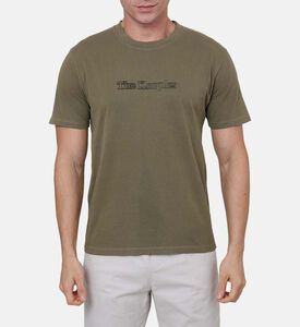 تيشيرت قصير الأكمام بطبعة شعار