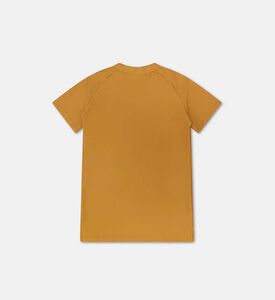 تيشيرت سباحة أصفر بياقة بشكل في