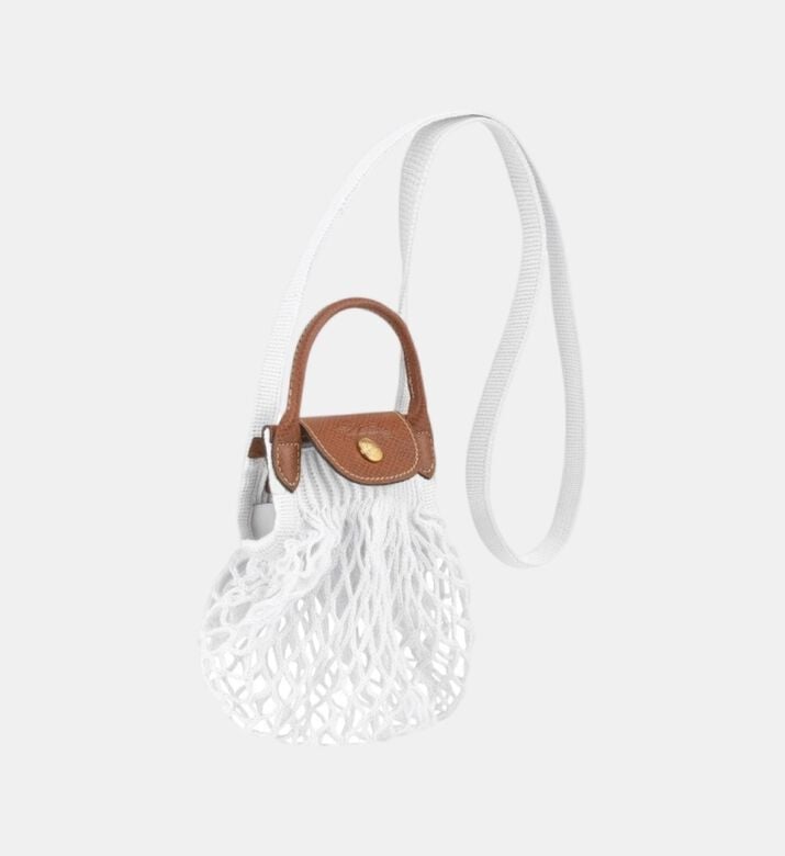 Longchamp Le Pliage Cotton Filet Clutch, Off-white, Packshot View