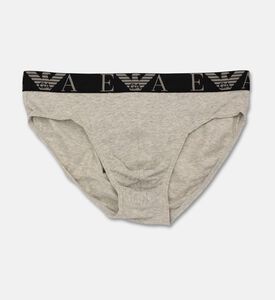 Emporio Armani Logo Elastic Waistband 3-pack Briefs Set, Grey, Xxl, Packshot View