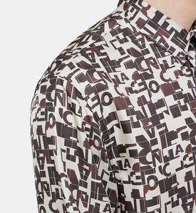 تي شيرت حرير جاكار بشعار الماركة