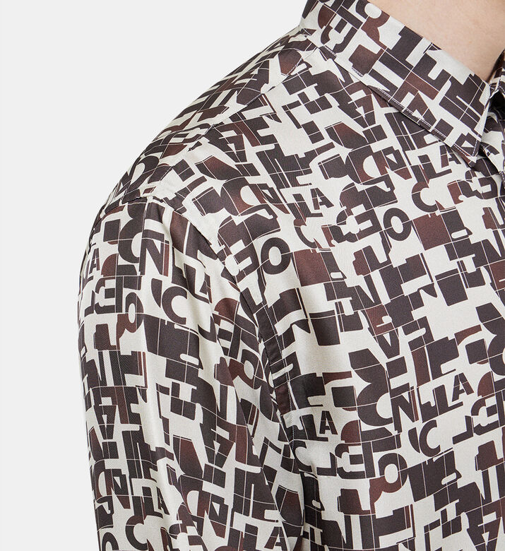 تي شيرت حرير جاكار بشعار الماركة