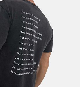 The Kooples Logo-print Vintage-wash T-shirt, Model View The Kooples Logo-print Vintage-wash T-shirt, Model View