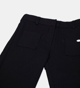 بنطال بخصر مطاطي بساق مستقيمة