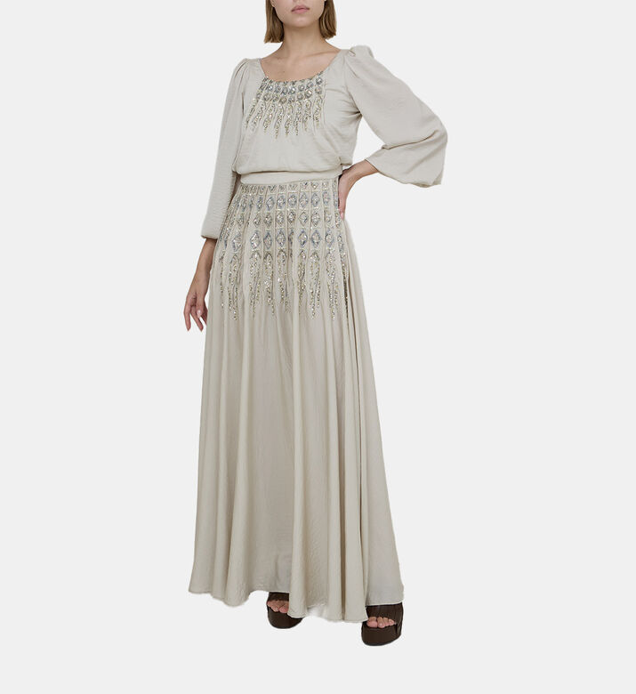 Sequin Embellished Flared Dress