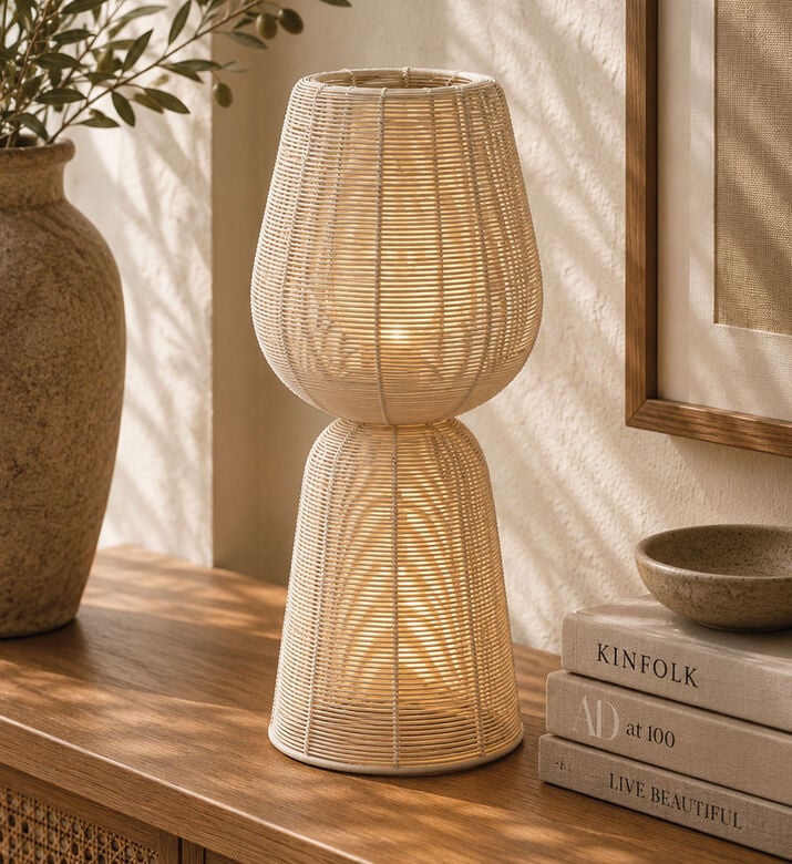 Light and Living Aboso Metal Table Lamp, Packshot View