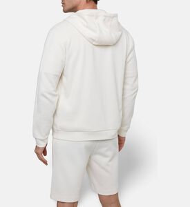 EA7 Hooded Zip-up Sweatshirt, Cream, L, Model View