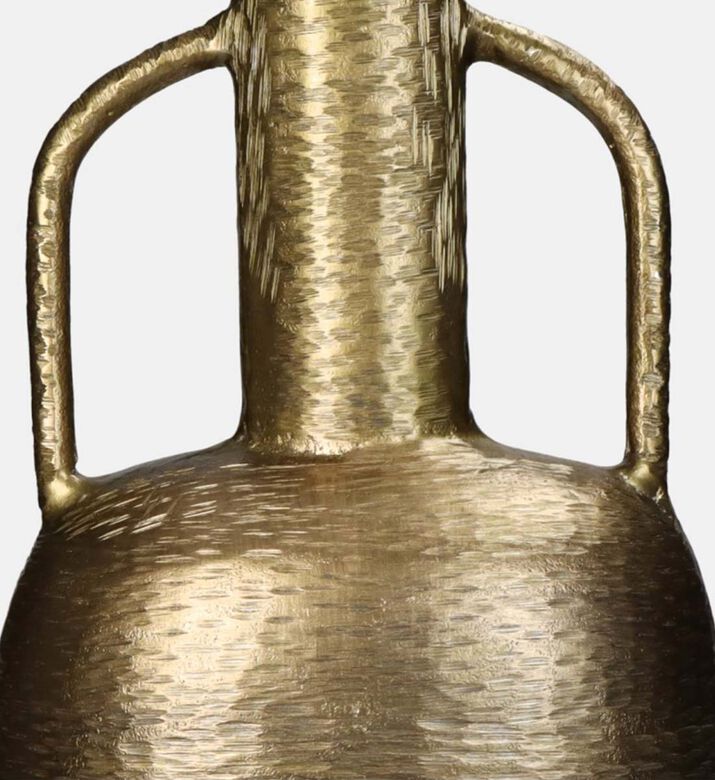 Handled Aluminium Gold Vase