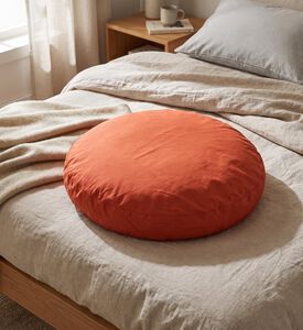 Suite702 Organic Percale Cotton Round Pillow Case, Orange, 80x10-cm, Packshot View