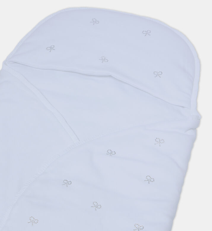 Rhinestones Bow Swaddle Blanket