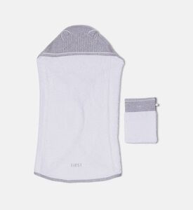 منشفة قطن بغطاء رأس على شكل دب