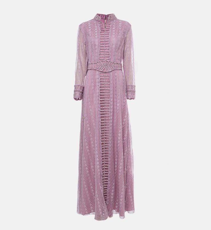 Lace Long-sleeve Maxi Dress