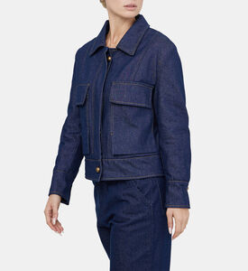 جاكيت دنيم بجيوب خارجية قطنية