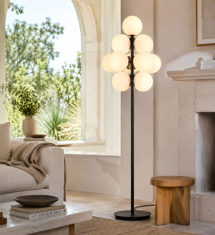 Pulpo Sculptural Globe Cluster Lamp, Black, L, Packshot View
