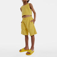 Terry Towel Jumbled Logo Sport Bra