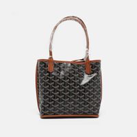 Goyard Goyardine Coated Canvas Leather Mini Reversible Tote Preowned