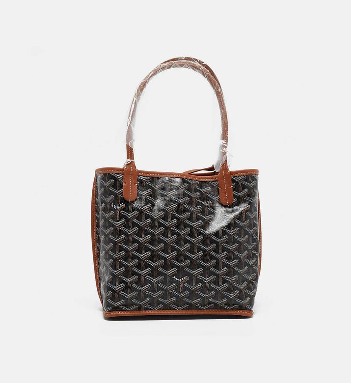 Goyard Goyardine Coated Canvas Leather Mini Reversible Tote Preowned