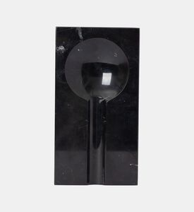 Marble and Beyond Square 4-cigar Marble Ashtray, Black, Packshot View